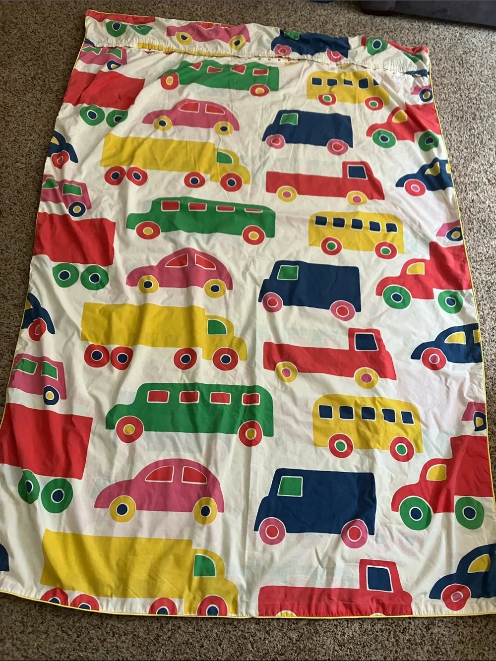 Marimekko vintage 70s Kids cars and trucks Duvet Cover Bo boo Dan Rivers twin